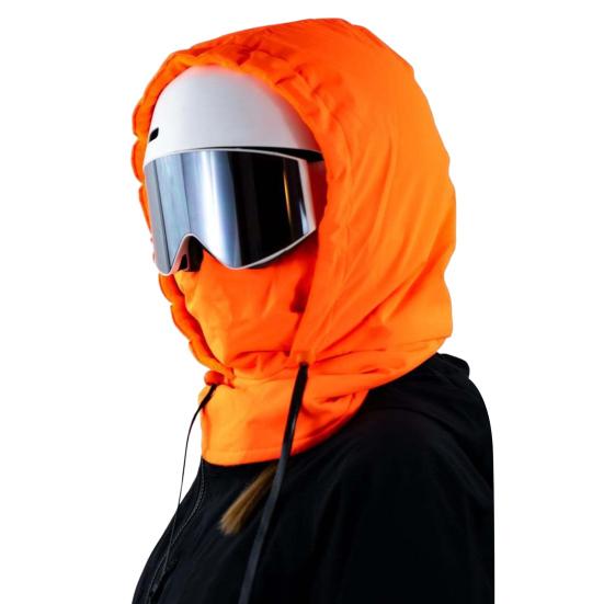 Yousheng Skiing Hat Waterproof 3-in-1 Thickened Fleece Lining Outdoor Riding Headgear Adjustable Drawstring Snowproof Thermal Hood