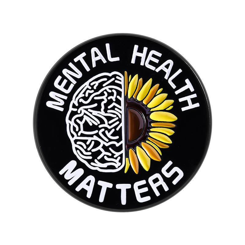 

Nental Health Matters Enamel Pins Embrace NeurodiversityMental Health Awareness Brooches Lapel Badge Jewelry Gifts for Friends