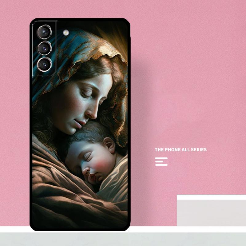 Virgin Mary And Jesus Phone Case For Samsung Galaxy S24 S26 Ultra S20 S21 S22 S23 S25 Plus S10 S25 FE Cover Coque