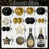 116Pcs Happy New Year 2026 round and star Balloon  New Year's Eve Countdown Party Gala Celebration Balloon Party Decoration