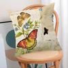New Spring Flower Bird Pillow Temu Flower and Bird Series Printed Pillow Case Linen Cushion Cover Living Room