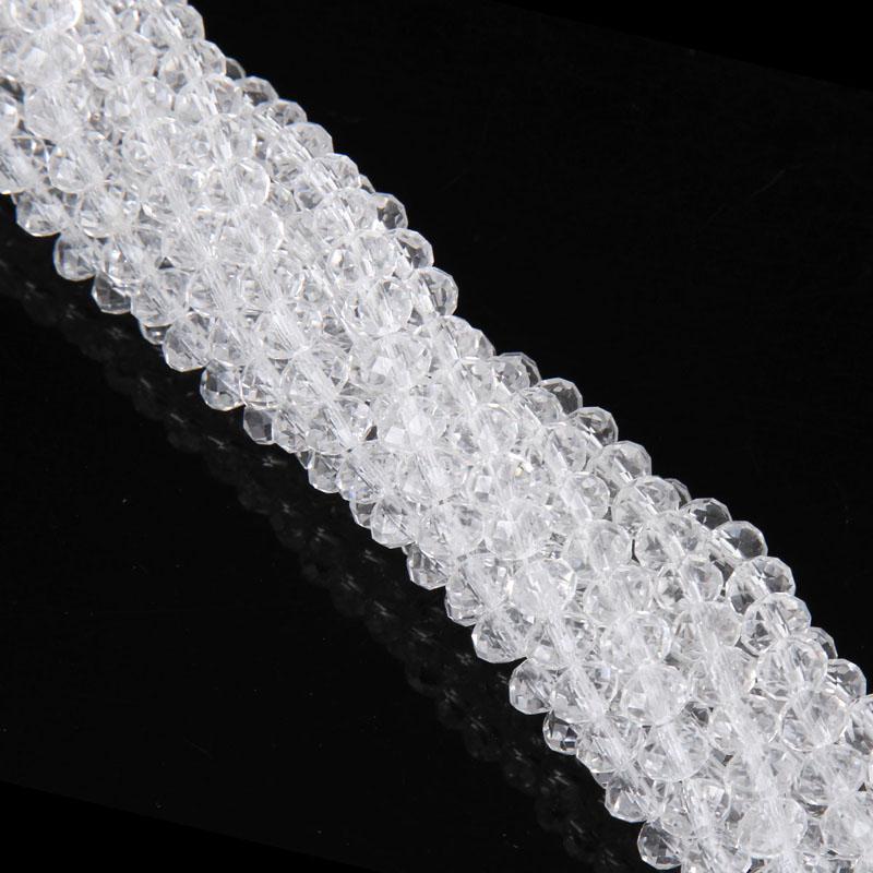 

100 шт. 6 мм стеклянные кристаллы-разделители свободные бусины прозрачные стеклянные бусины DIY ювелирные изделия изготовление браслетов и ожерелья 6mm/100pcs