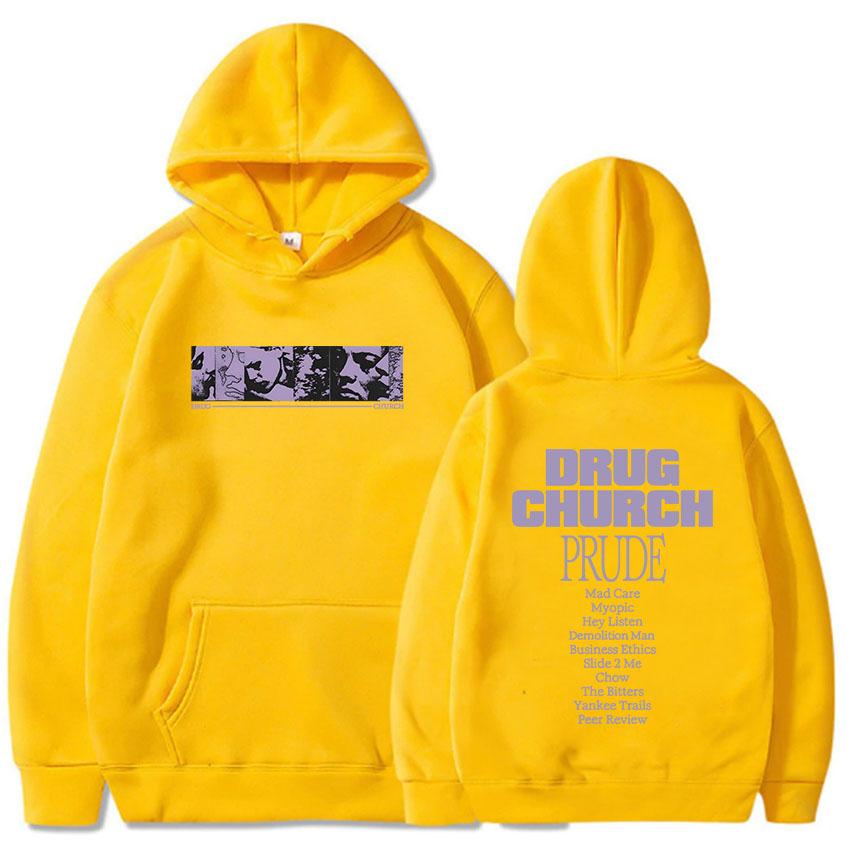 Худи с графикой альбома Prude, толстовки Drug Church, зимняя мужская женская худи с капюшоном, одежда с принтом L