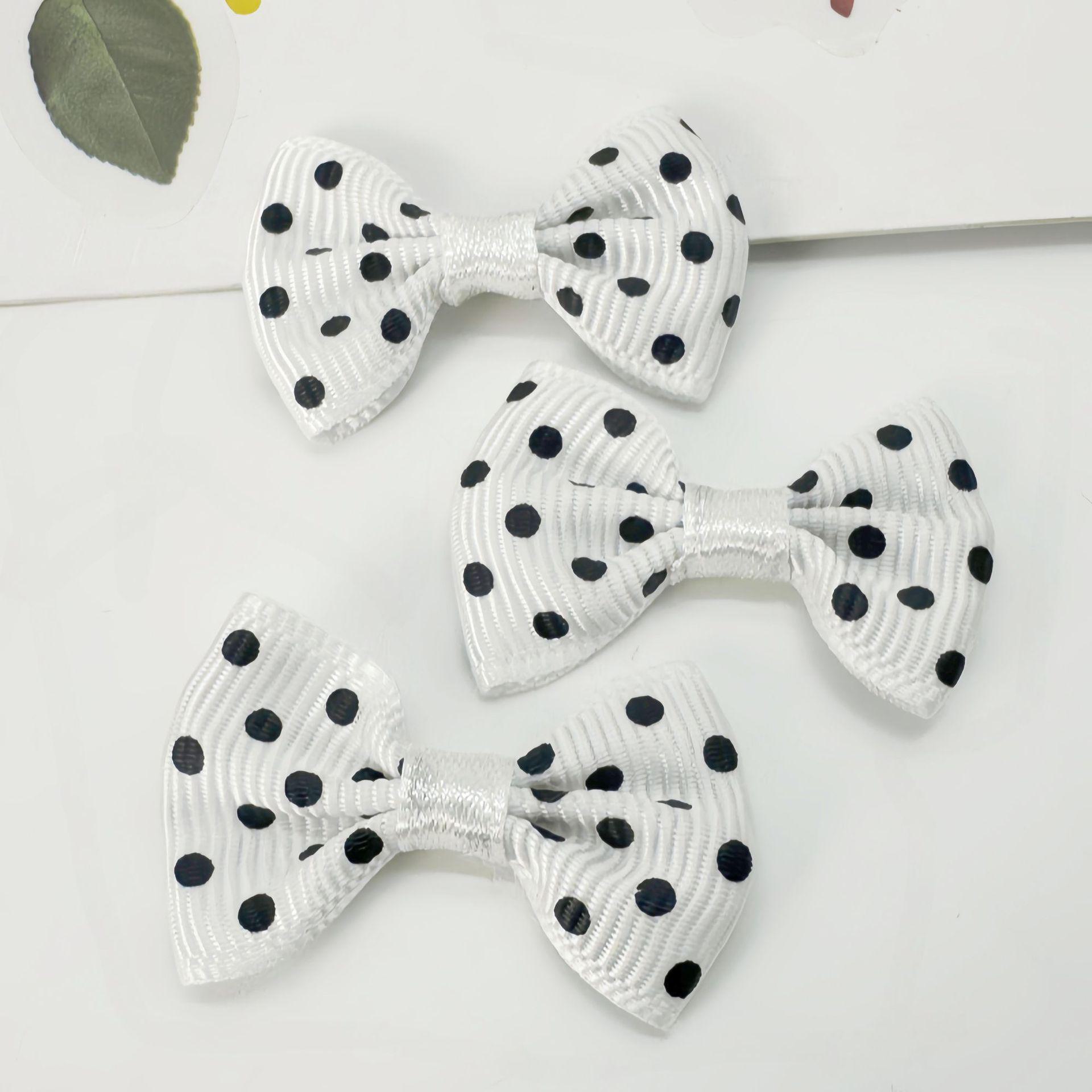 

Набор заколок-бабочек в горошек для детей - аксессуары ручной работы для одежды, обуви и шляп белый