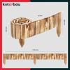 Outdoor Wooden Garden Border - 110 X 10 Cm - Wooden Garden Fence - Burnt Wood - Flexible Palisade - Garden Decoration KOTARBAU