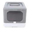 Enclosed Cat Litter Box Large Foldable Cat Potty Reduce Odor Top Entry Anti Splashing Cat Toilet