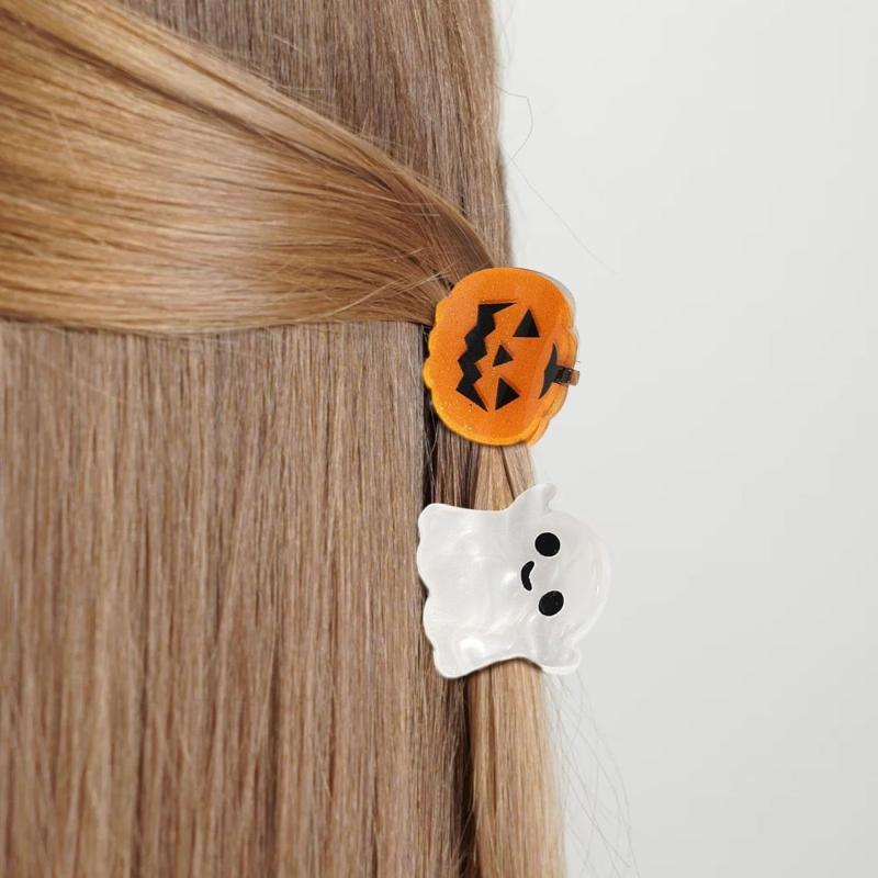 Pumpkin/Ghost Halloween Theme Hair Claw Clip Holiday Party Headwear Hair Claws For Hair Diy Accessory Hair Styling