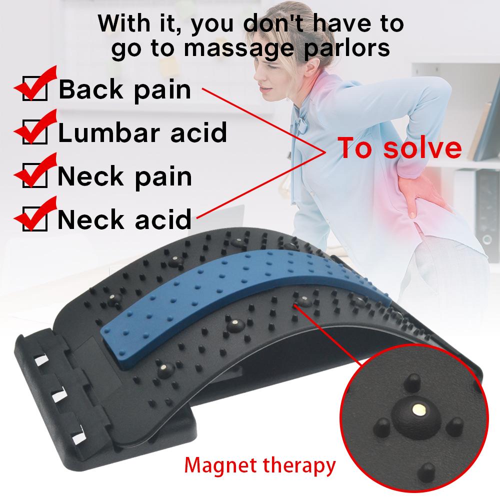 Portable Lumbar Massager Back Spine Stretcher Back Pain Relieving Body Relaxing