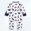 Newborn Baby Boys Girls Cartoon Romper Zip Front Non-Slip Footed Sleeper Pajamas