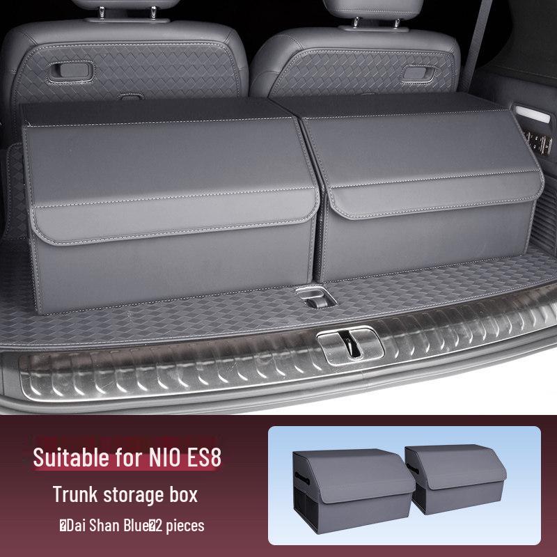 Compatible with 26 Nio ES8 Models: Trunk Storage Box, Foldable Organizer for Car Interior Accessories.