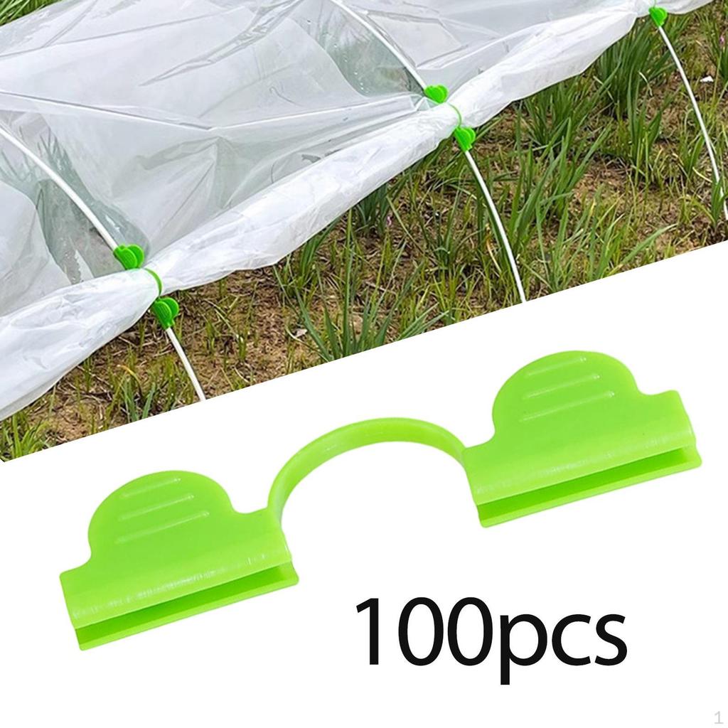 100 Stück Gewächshausfolienklemmen Gartenbau Rohrklemmen Zubehör Wiederverwendbare Rahmenrohrklemmen