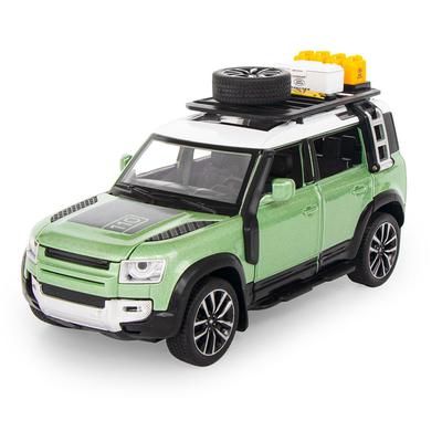 1:Modello di auto in lega Defender 2022 City ORV in scala 32, modello di auto sportiva giocattolo in metallo pressofuso con suono e luce per i regali dei bambini