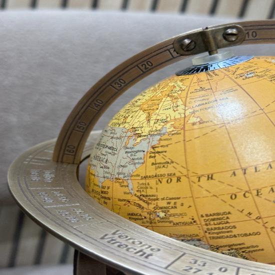 11" Large Handmade Solid Brass Armillary Sphere Globe – Nautical Tabletop Decor, Marine World Globe, Vintage Office & Home Gift