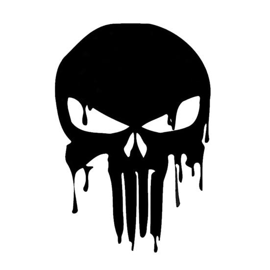 Car Sticker Self-adhesive Waterproof PET Reflective Material Bloody Skull Design Sticker for Car