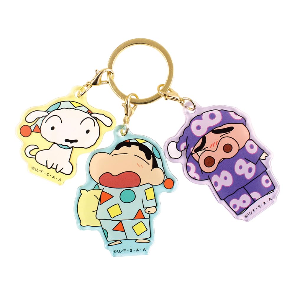 

Tees Factory Crayon 3 Charm Keychain Pajamas for Everyone Shin-chan KS-5541781MP