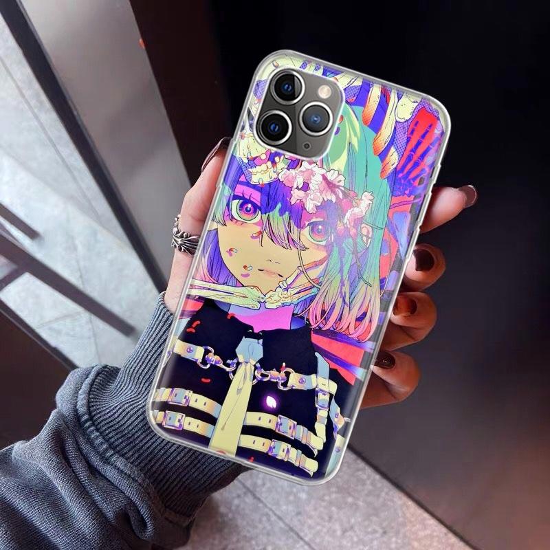 Japanese Style Anime Phone Case For iPhone 17 Air 11 13 Mini 14 15 Plus 16 12 Pro Max 16E SE 7 8 Pattern Soft TPU Back Cover  17