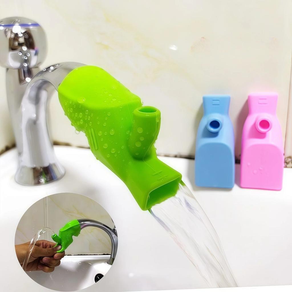 1pcs Highly Elastic Silicone Faucet Extender Bathroom Sink Fixture Children's Hand Washing Accessories Water Tap Nozzle Kitchen