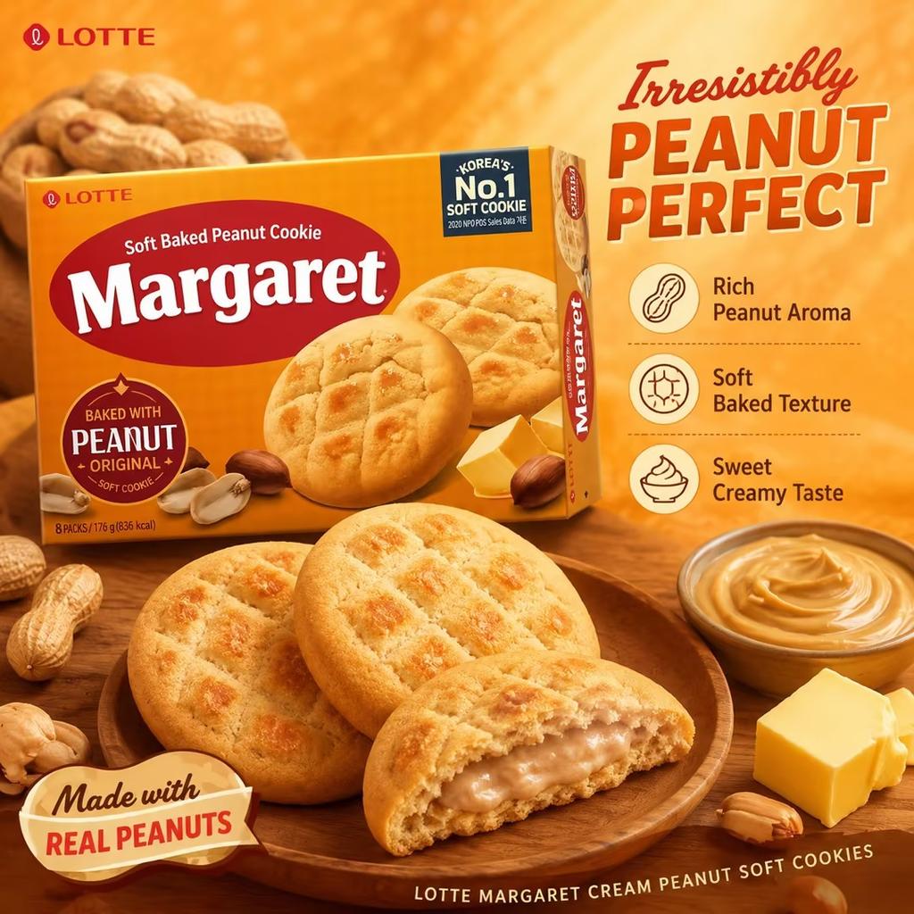 Lotte Margaret Cream Peanut Weiche Kekse 176g
