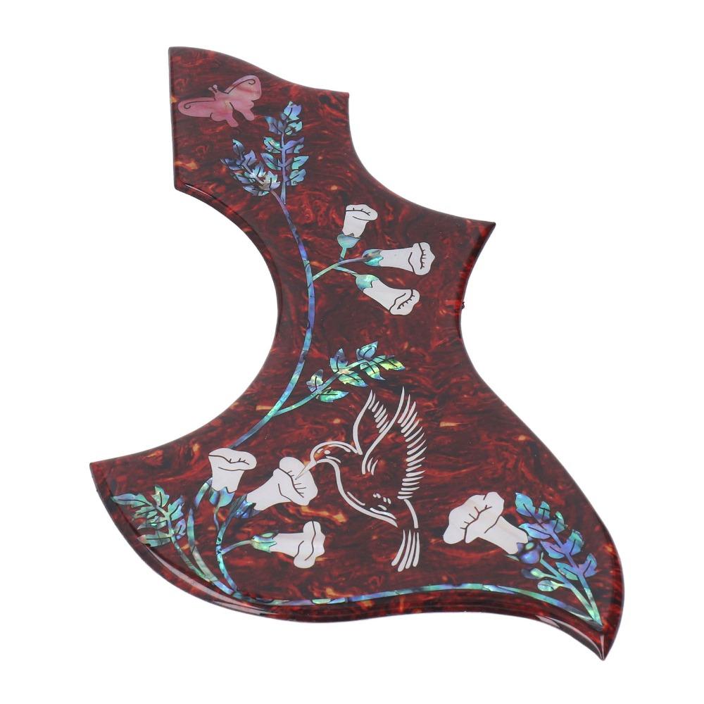 Rotes Schildpatt Akustikgitarren-Schlagbrett 2 mm Dick Hummingbird Schlagbrett Für Akustikgitarre