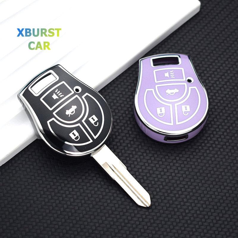 For Nissan Tiida Terrano Cube Pathfinder Rogue 2012 Maxima Altima Sentra Juke Micra Qashqai March 2012 Tpu Car Key Case Cover