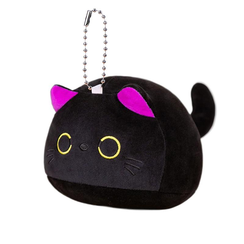 Kawaii Siyah Kedi Hakkında Peluş Bebek Oyuncak Anahtarlık Sevimli Sevimli Yüksek Kalite Erkekler Kızlar Arkadaşlar İçin Hediyeler Çocuklar