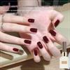 Ancola 2024 Cherry Wine Red Gel Nail Polish for Light Therapy Salons