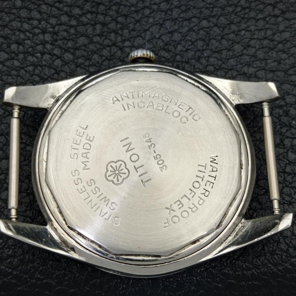 SCHWEIZER VINTAGE TITONI AIRMASTER TITOFLEX HANDAUFZUG HERREN WEISSE UHR a436445-2 R129-a436445