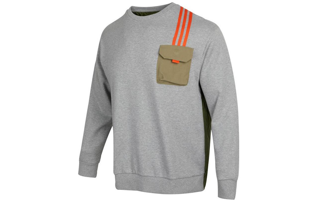 Adidas Neo Sweatshirts Men s Gray Crew Neck Moderate Regular HN2411 L
