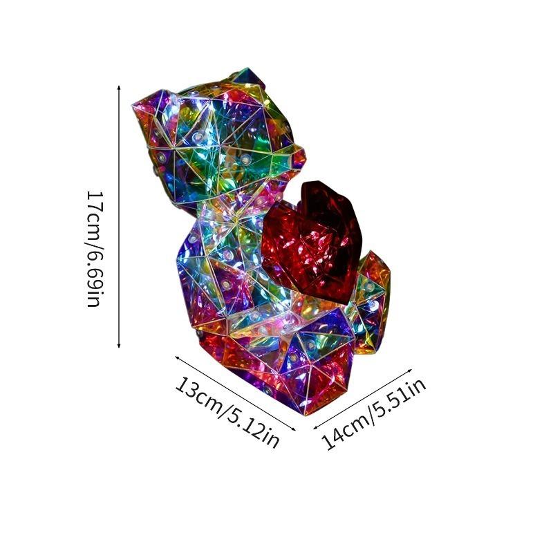 17CM Love Bears Fantasy Bear Valentine's Day Glowing Decoration Craft Gift for Girlfriend Christmas Gift Display with Box 2026