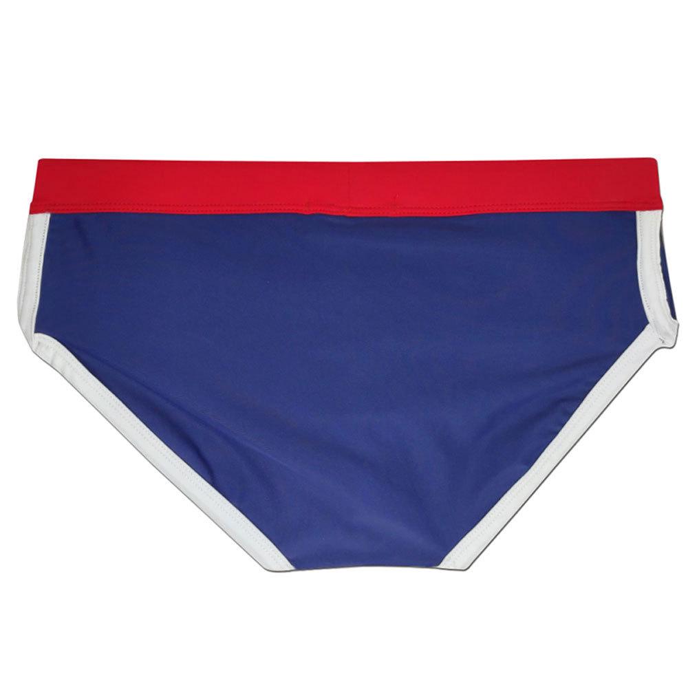 UXH Herren Farbblock Dreieck Badehose: Europäische & Amerikanische Stile, Einfarbig, Strandbikini.