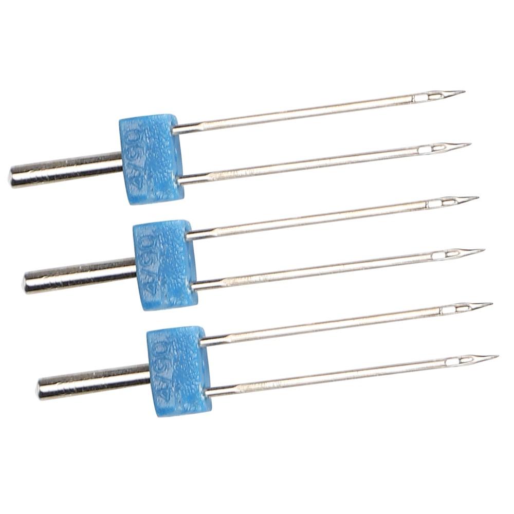 3 Stück Stahl Doppelnadeln 3mm 2mm Nähmaschinennadel Universal 4mm Doppel-Zwillings-Stretchnadel Haushaltsnähmaschine
