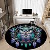 1pc Mystic Owl Decor Chair Carpet for Office Non-Slip, Machine Washable Rug for Office, Room - Holiday Decor, Machine Made yy251016103