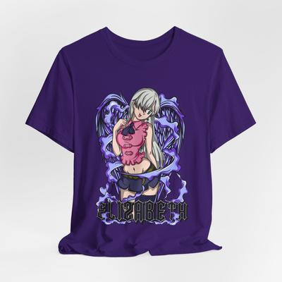 Custom Seven Deadly Sins Elizabeth  Gothic Angel Wings Anime Graphic Tee