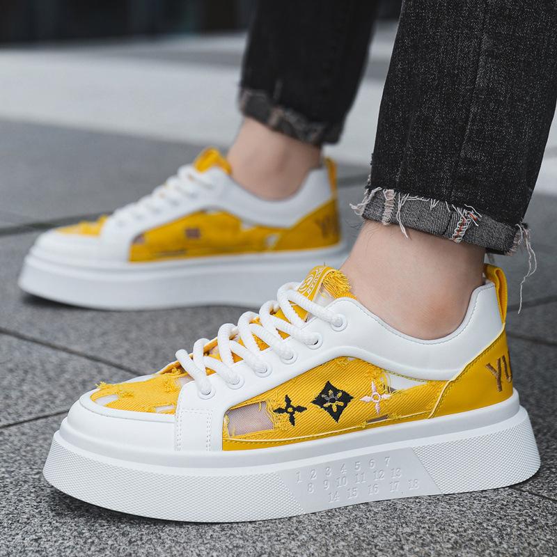 

Canvas shoes men s new summer casual platform sports board shoes breathable work white shoes trendy brand 39