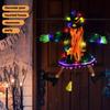 Halloween Crashing Witch into Tree Halloween Outdoor Decoration 2 Mode With Light Flying Witch Lawn Patio Tree Garden Decoration