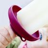Silicone Popsicle Holders Ice Holder Hand Free Ice Cream Treats Rack Reusable Ice Pop Stick Holder Food Grade Popsicle Sleeve