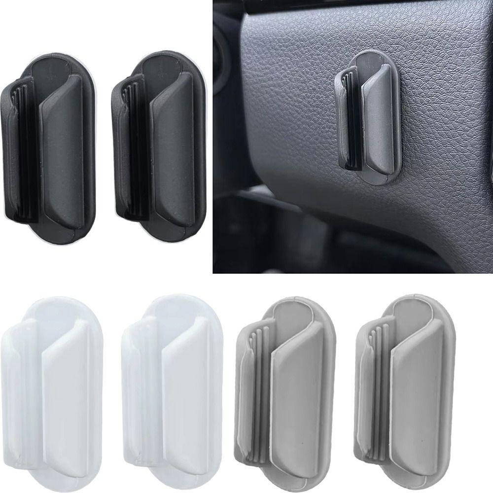 

2Pcs Anti-fall Car Lip Balm Holder Non-slip Vehicle Lipstick Storage Rack Girl білий