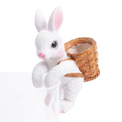 Aquarium Decoration Hanging Basket Rabbit Landscape Ornaments Cartoon Animal Fish Tank Pendant For Aquariums Lovers