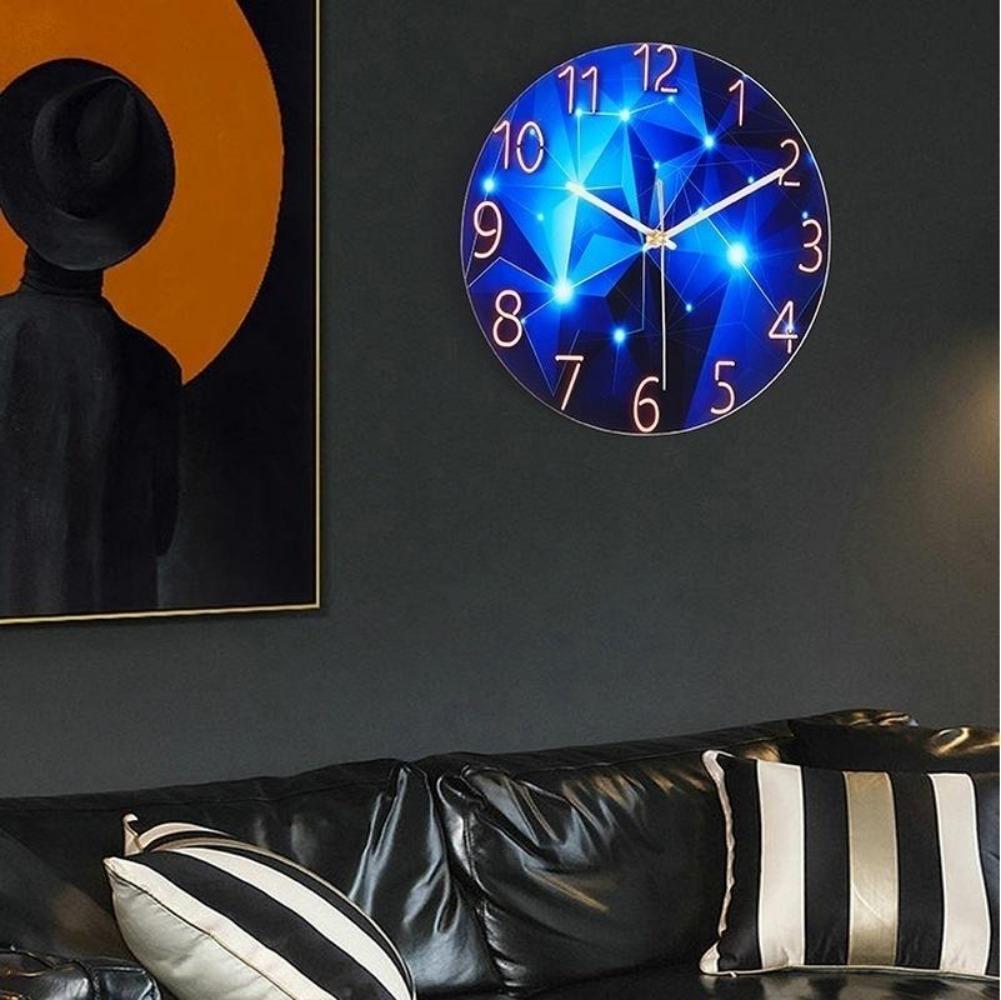 Digitale Wanduhr, 30 cm, Plexiglas-Quarzuhr, leise, einfache Uhr, Wohnzimmer, Quarznadel, Heimdekoration