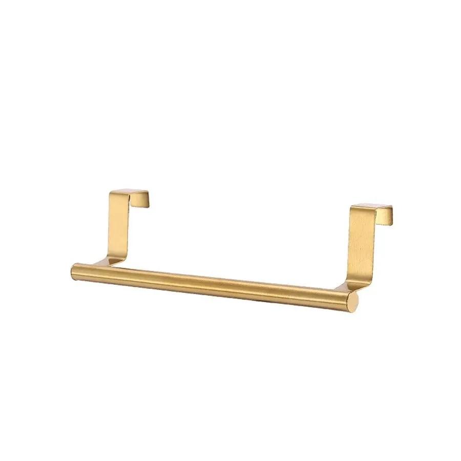 

Вешалка для полотенецВанная комната Без сверления Перекладина для подвешивания полотенец Полка One Size золотой