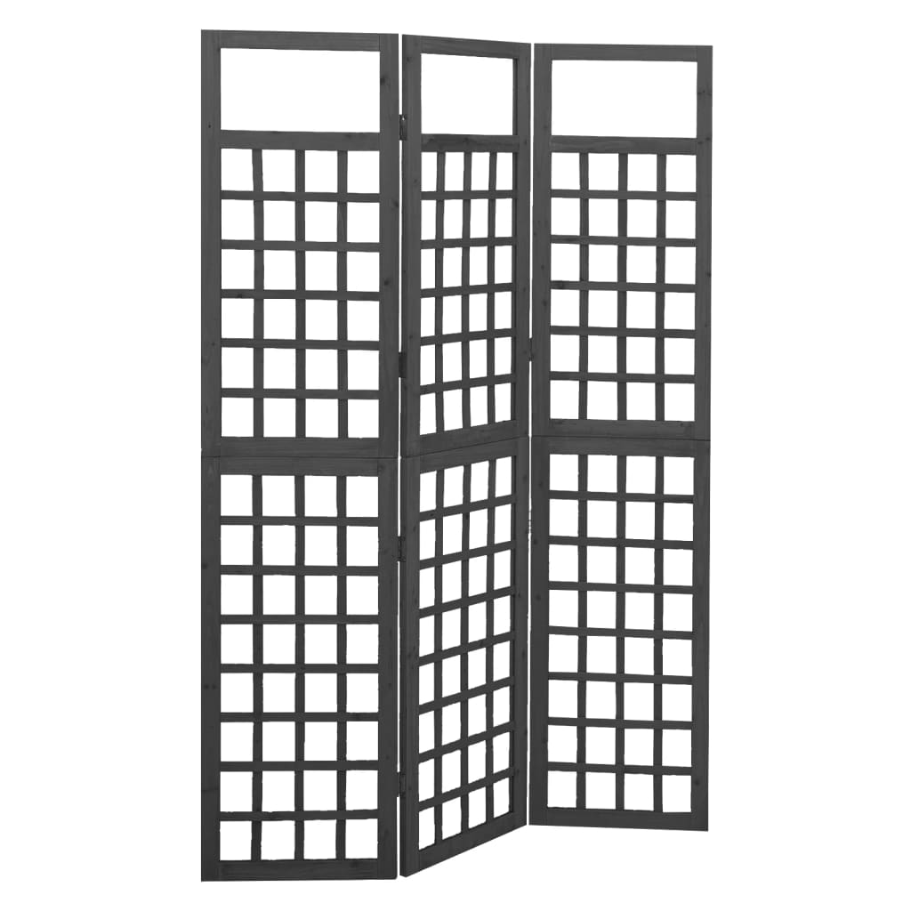 Vidaxl 3-Panel Room Divider/Trellis, Fir Wood, 121X180 Cm
