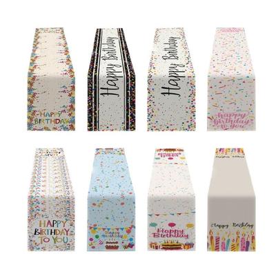 Dining Table Cloth Placemat Happy Birthday Decoration Table Cloth Placemat Color