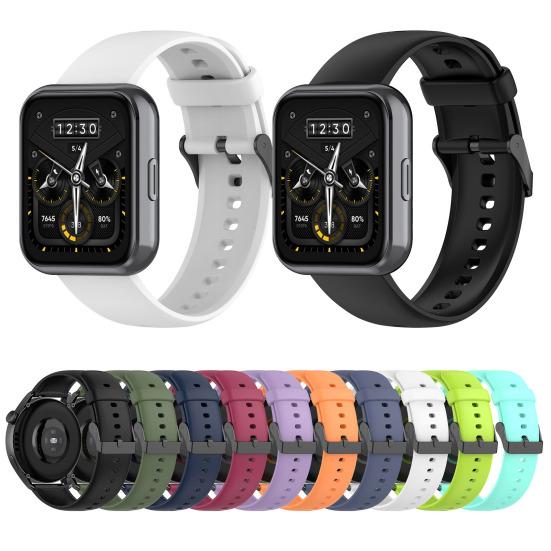 Řemínek k hodinkám 22mm vodotěsný měkký silikonový řemínek pro chytré hodinky náhradní pro hodinky Realme Watch 2/2 Pro/3 Pro/S/S Pro
