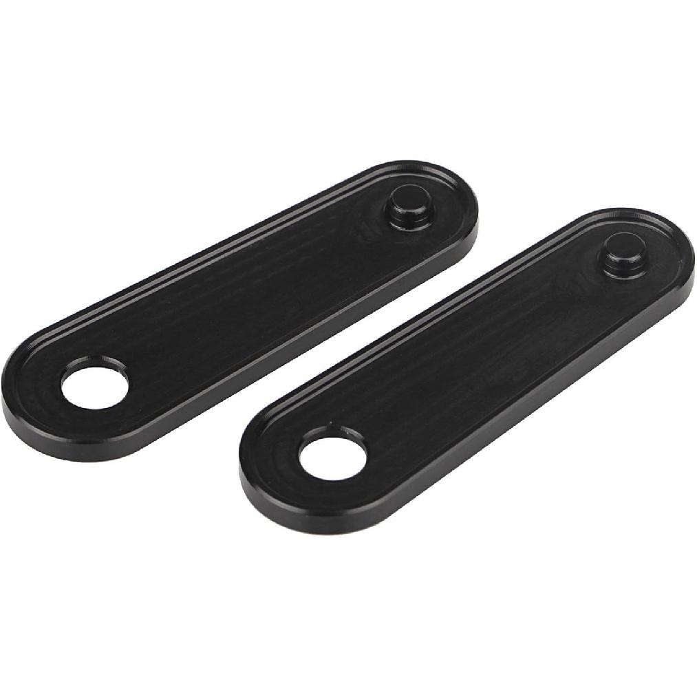 Black Passenger Rear Floorboard Foot Peg Frame Plates for Harley Touring Models 1993-2023,Pair