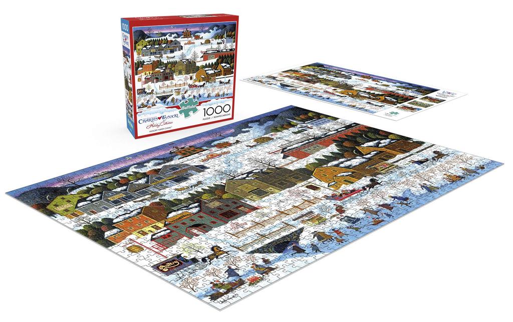Buffalo Games Charles Wysocki Hickory Haven Canal 1000 Piece Jigsaw Puzzle for Adults Challenging Puzzle Perfect for Game Night Completed puzzle