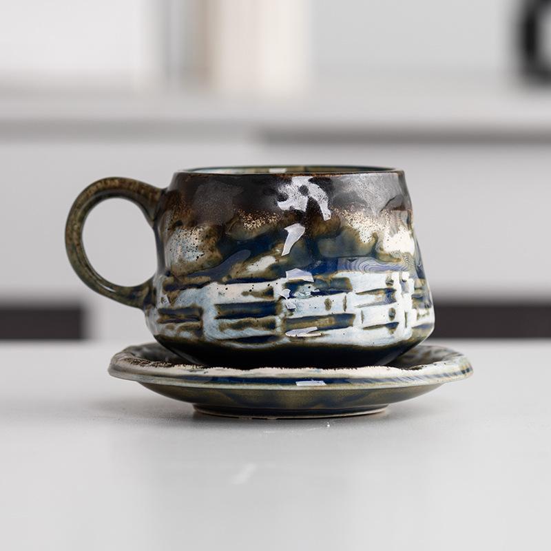 

Винтажный кофейный набор: керамическая чашка и блюдце, чашка для послеобеденного чая, для капучино, латте 201-300ml