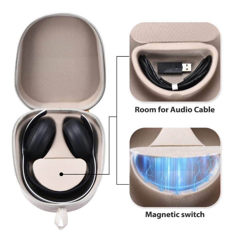 Carrying Case For Pulse Game Headset Travel Case Bag With Handy Strap And Inner Compartments