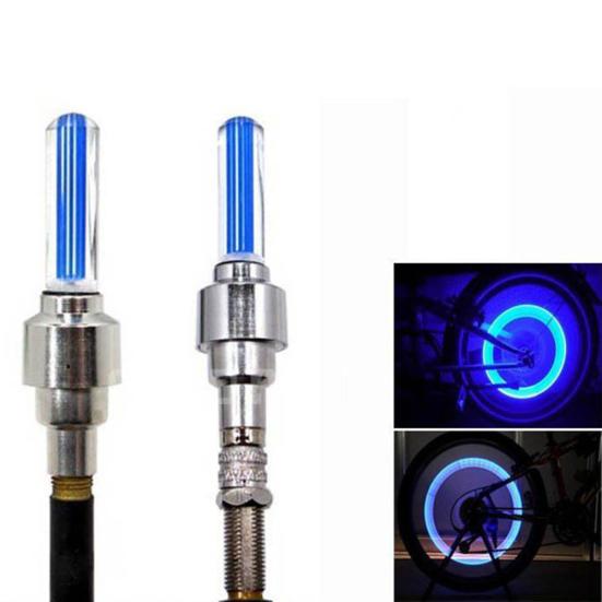 2 x Blikající Krytky Ventilků Kol LED Světla pro Auto Kolo Motocykl