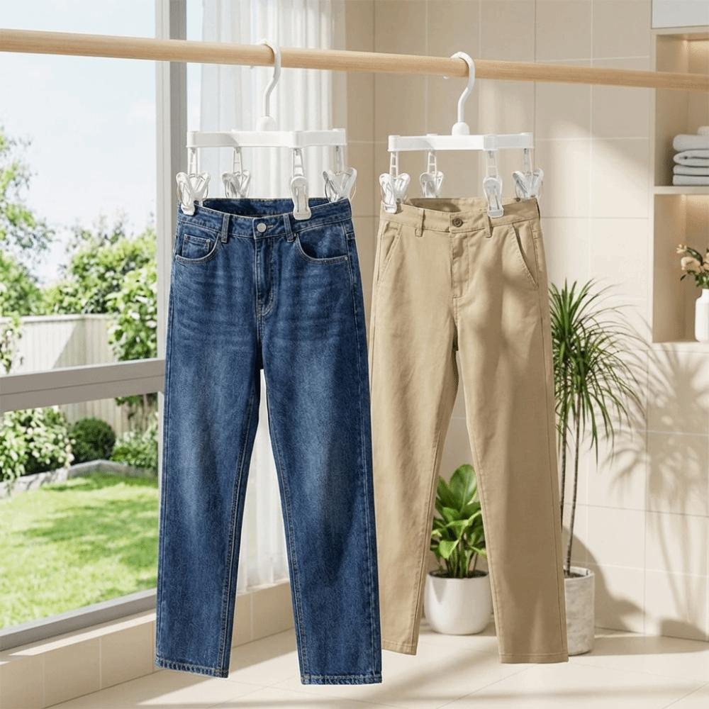 360° Rotatable Underwear Drying Rack Efficient Pants Hanger H Shaped Trouser Hanger  Skirts