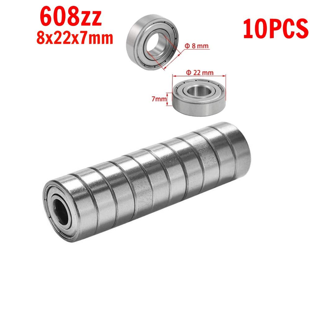 10pcs Miniature Bearings 685zz 608z 625ZZ Silent Small Bearing Deep Groove Mini Ball Bearing Carbon Steel for Skateboard Scooter